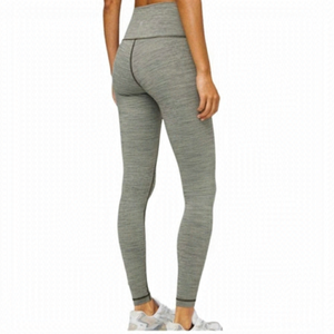 Lululemon Wunder Under Pant Luxtreme *Green Stripe* Size 4, 25 Inch.